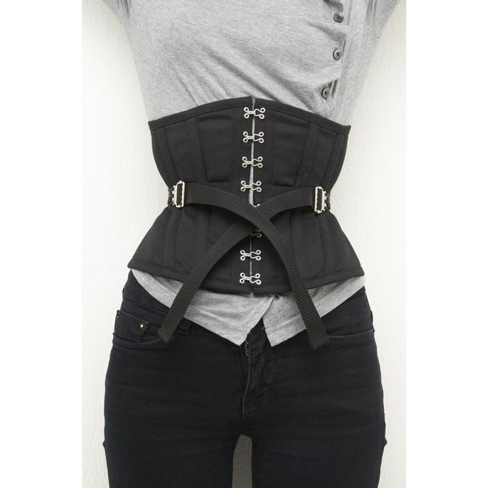 ファンレーシング トレーニングコルセット（ブラック）くびれ ベルト