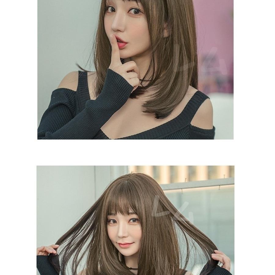 ライトブラウン セミロング 茶色 ナチュラル ウィッグ かつら No.800