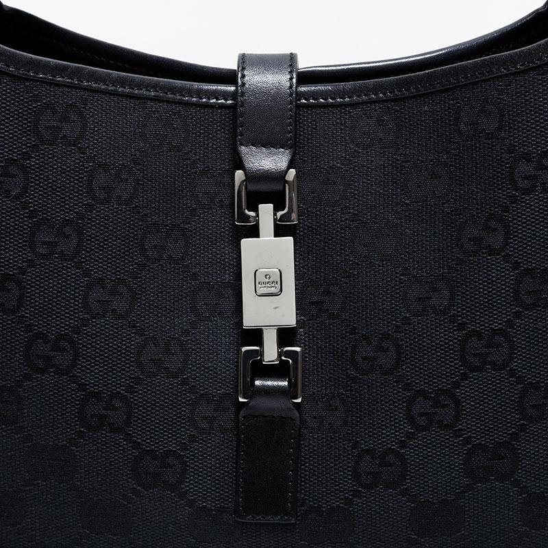 GUCCI（グッチ） ショルダーバッグ GGキャンバス ジャッキー ブラック