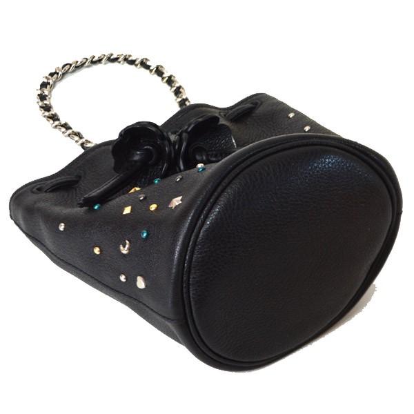 COACH（コーチ） バッグ スターダスト スタッズ レザー 巾着 リスト