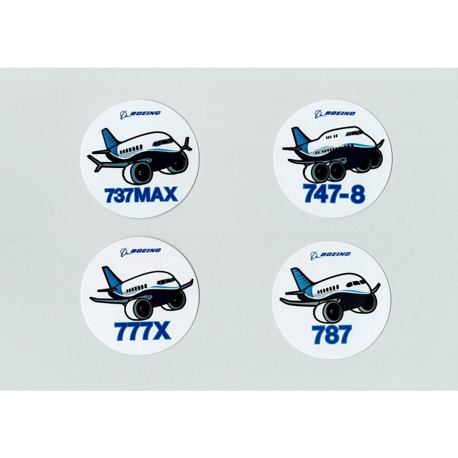 航空グッズ ボーイング丸型Newステッカー（小）直径7.5cm : パイロット