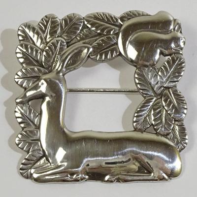 Georg Jensen（ジョージ ジェンセン） ブローチ318 鹿とリス