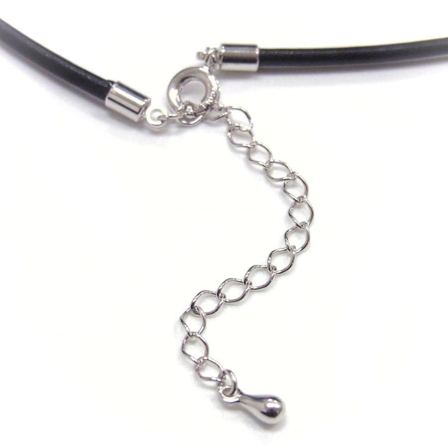 革紐ネックレス 本牛革 2mm 40cm 45cm ブラック ユニセックス SV925製