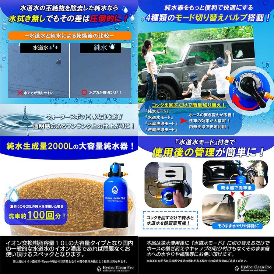Hydro Clean PRO 高機能 モード切替バルブ付き洗車用純水器 13.8L