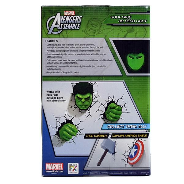 マーベル ハルク/ヘッド 3Dデコライト 壁ライト : クアトロライン