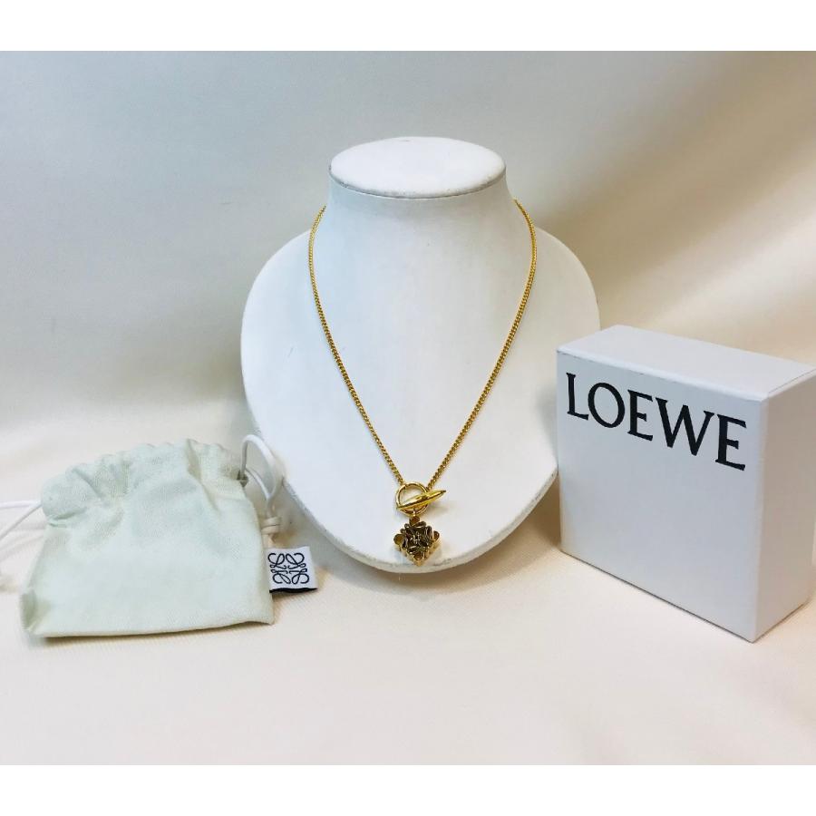 LOEWE ロエベ アナグラム ネックレス ゴールド qob.YK717 : QUEEN OFF