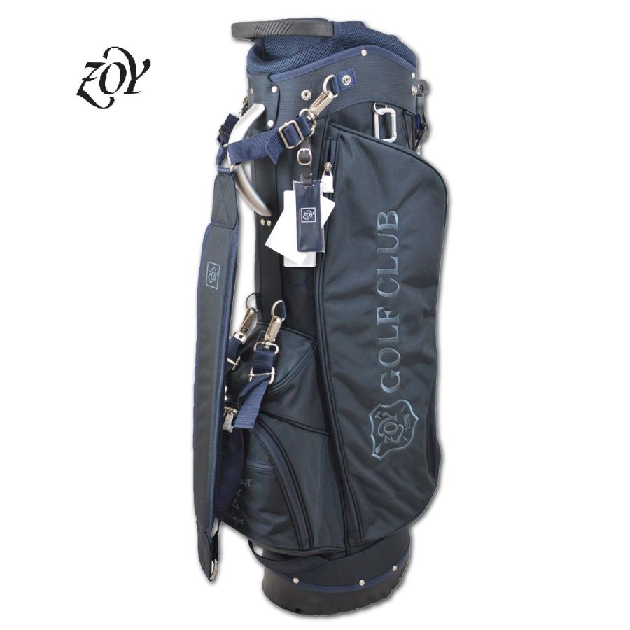 ZOY（ゾーイ） キャディバッグ スタンド メンズ レディース 紺 9インチ
