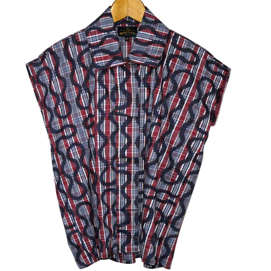 Anglomania Vivienne Westwood Tartan with Squiggle sleeveless shirt
