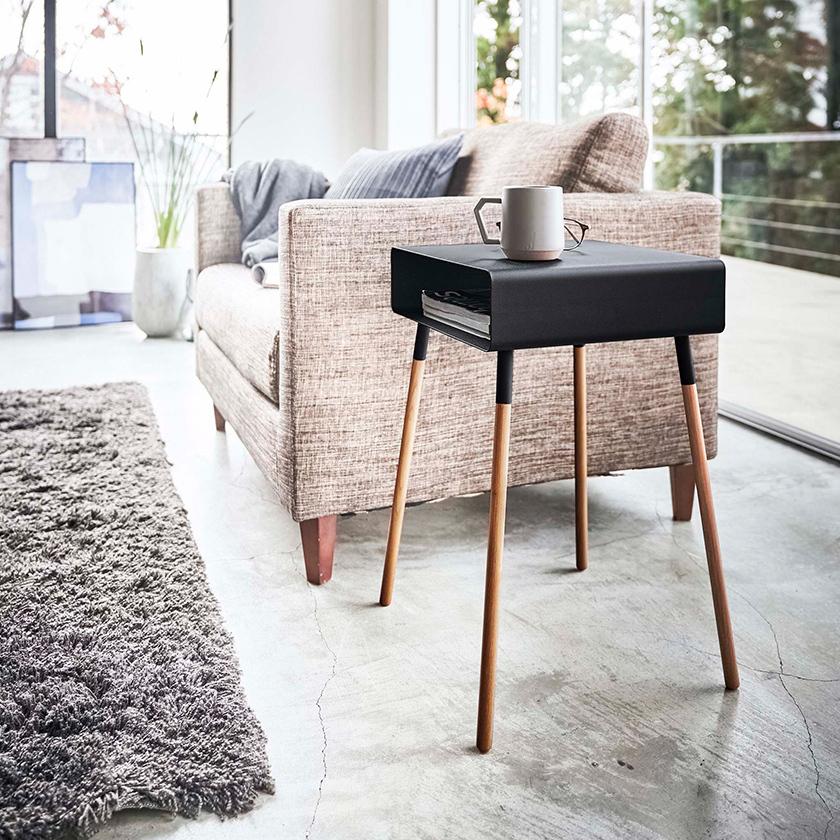 山崎実業 サイドテーブル ナイトテーブル おしゃれ テーブル ソファ