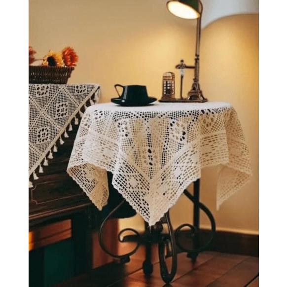レース編み テーブルクロス85X85cm テーブルコーディネート ベージュ