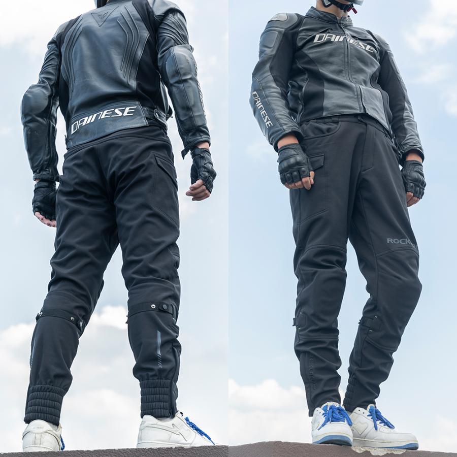 ROCKBROS バイク パンツ ライダー ライディング 膝 腰 プロテクター