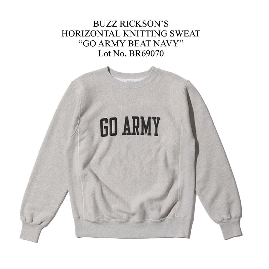 BUZZ RICKSON'S バズリクソンズ GO ARMY BEAT NAVY スウェットシャツ
