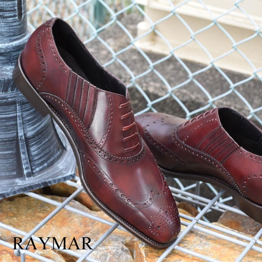 RAYMAR】RR チゼルトゥ フルブローグ レイジーマン バーガンディ ZONTA