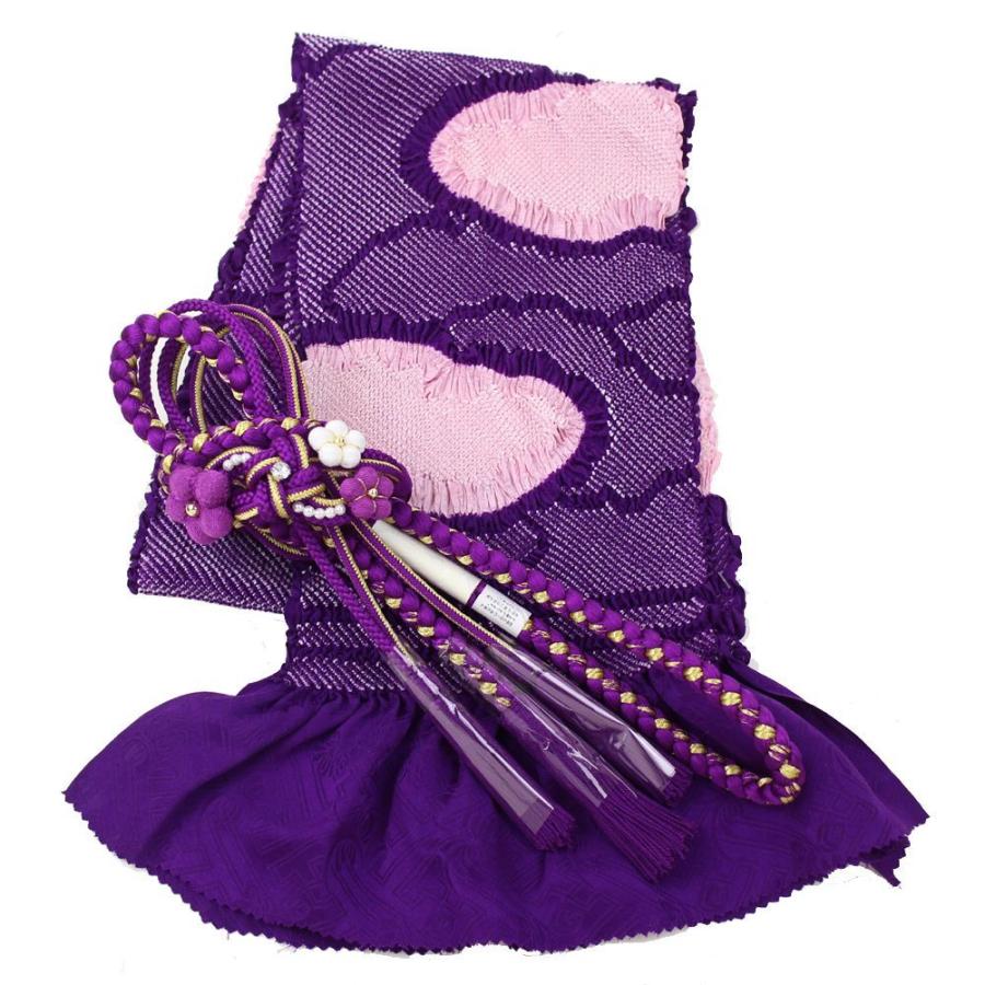 振袖用 帯締め帯揚げセット 紫 帯締め 帯揚げ 帯締 帯揚 総絞り 成人式