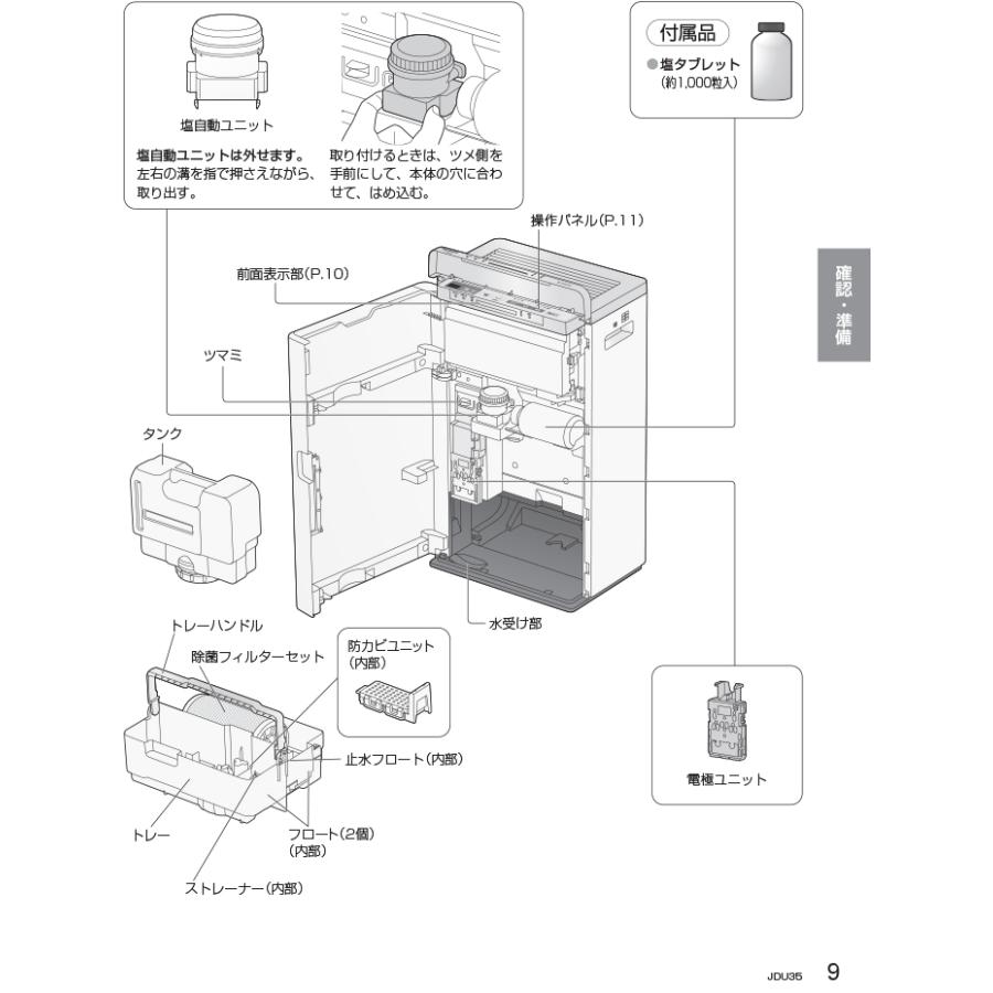 ジアイーノ パナソニック F-JDU35-W 次亜塩素酸 空間除菌脱臭機 30畳