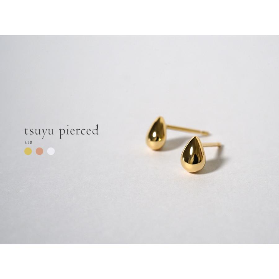K18 露ピアス 18k 18金 レディース ジュエリー 雫 ティアドロップ