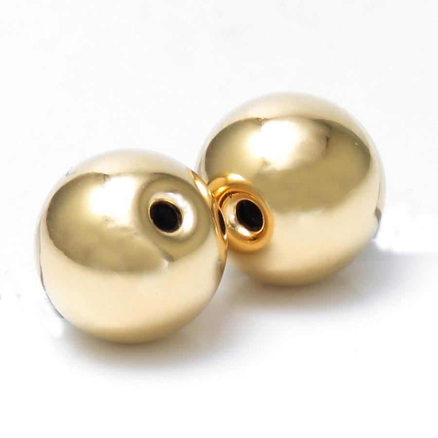 ピアス キャッチ K18 丸玉 8mm 8ミリ玉 ピアスキャッチ 丸玉キャッチ