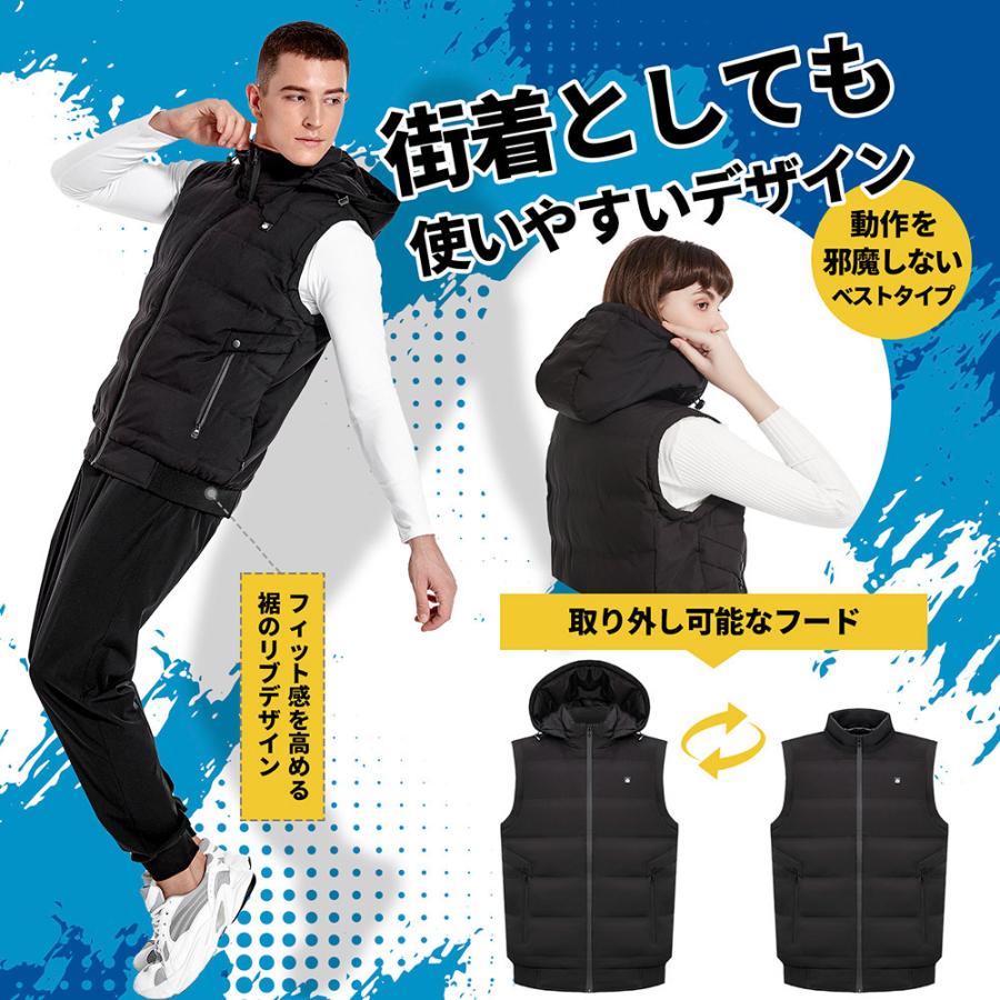 ヒーターベスト 最新素材グラフェン加熱式ヒートベスト モバイル