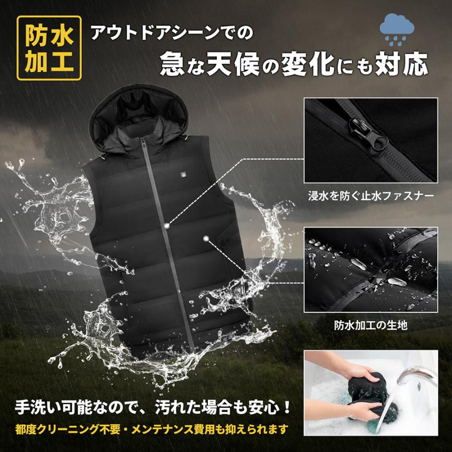 ヒーターベスト 最新素材グラフェン加熱式ヒートベスト モバイル