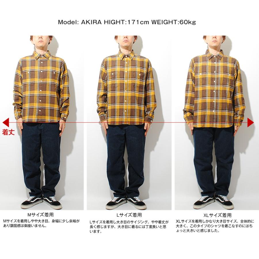 チェックシャツ ミドルウェイト ネルシャツ コットン100% 厚手 長袖 綿