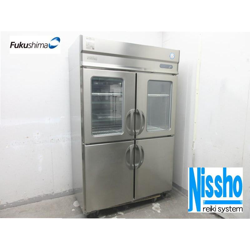 フクシマガリレイ □フクシマ縦型冷蔵庫・URN-120RM6-F(改)・ガラス扉