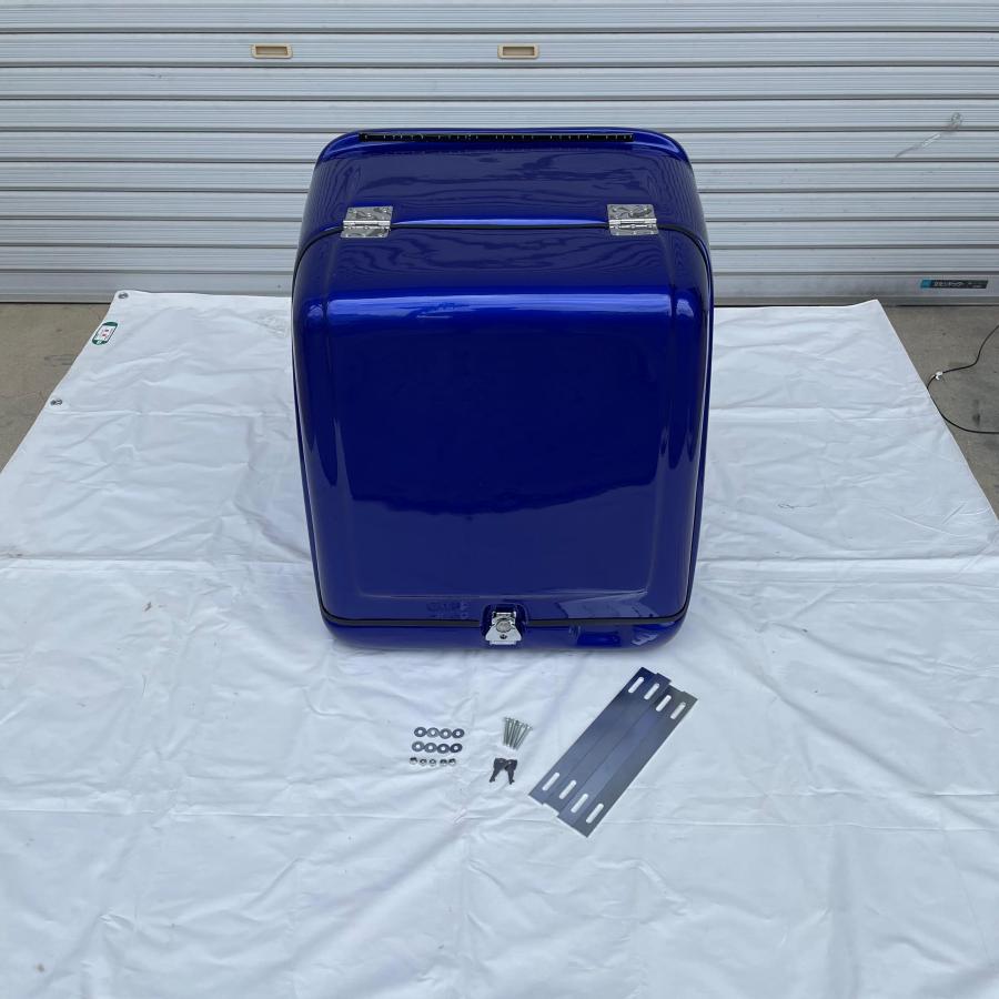 汎用品 宅配 デリバリー FRP製 リア ボックス BOX 艶あり青 取り付け