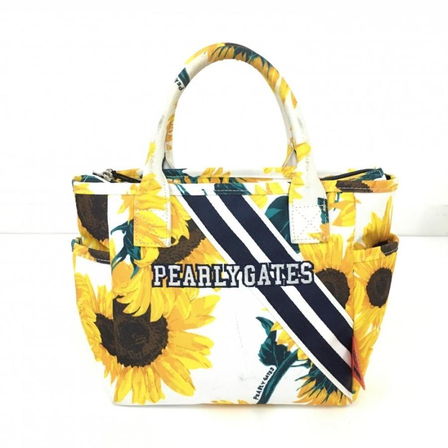 PEARLY GATES（パーリーゲイツ） ビックトートバッグ 白×イエロー