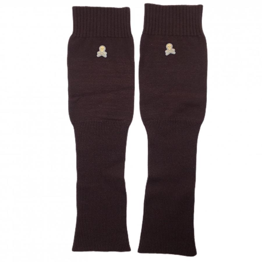 超美品】マークアンドロナ ニットレッグウォーマー ブラウン