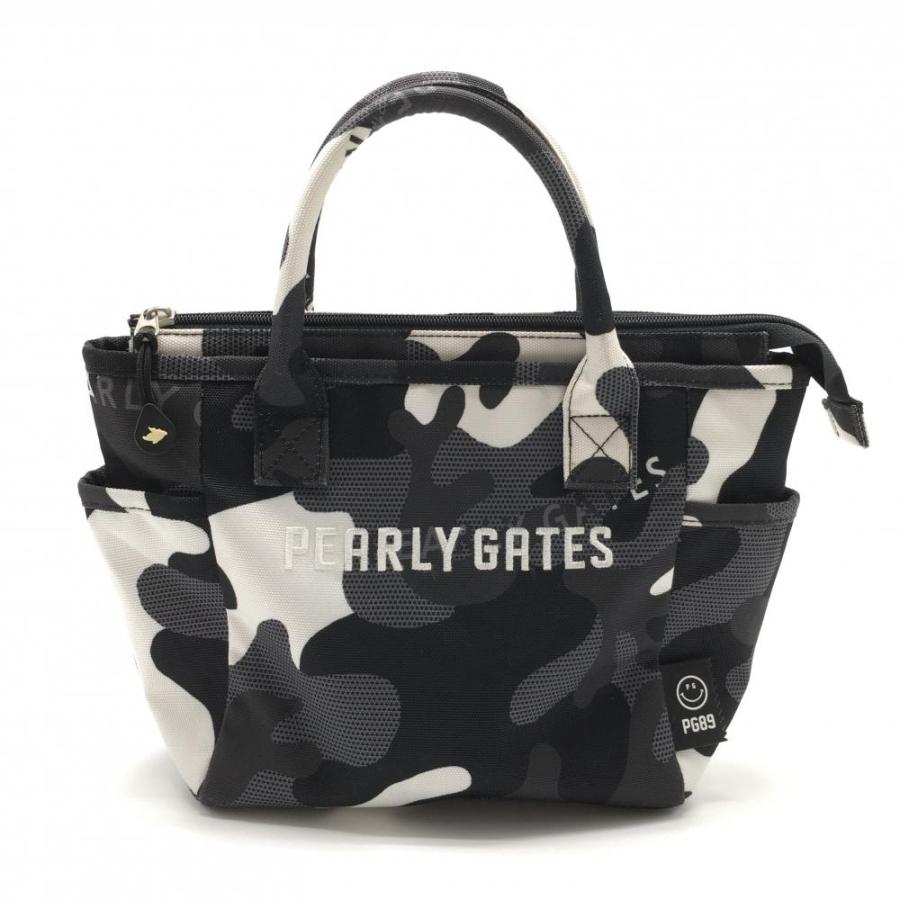 美品】パーリーゲイツ カートバッグ グレー×白 迷彩 カモフラ ニコ