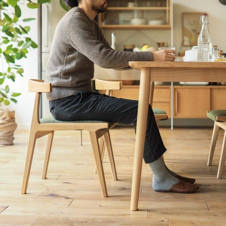 ダイニング チェアー Henry 北欧 ナチュラル 木製 ルンバブル 肘掛け