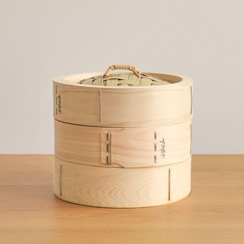 ひのき 中華せいろ 21cm／1段 蓋付き 蒸籠 檜 竹 網代編み 日本製