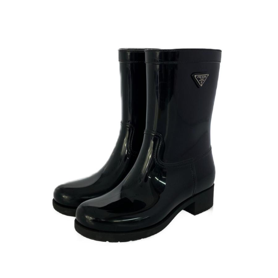 PRADA（プラダ） トライアングルロゴレインブーツ 靴/3U5619/38