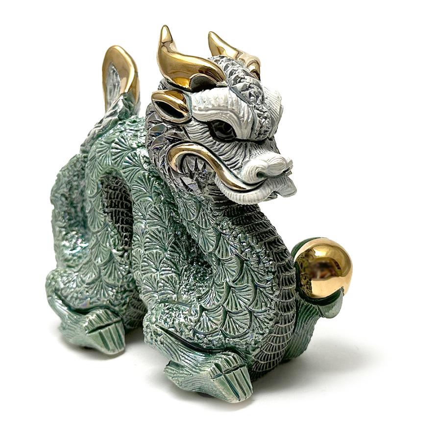 置物 ドラゴン どらごん 陶器 送料無料 F243G : リンコナダ(日本代理店