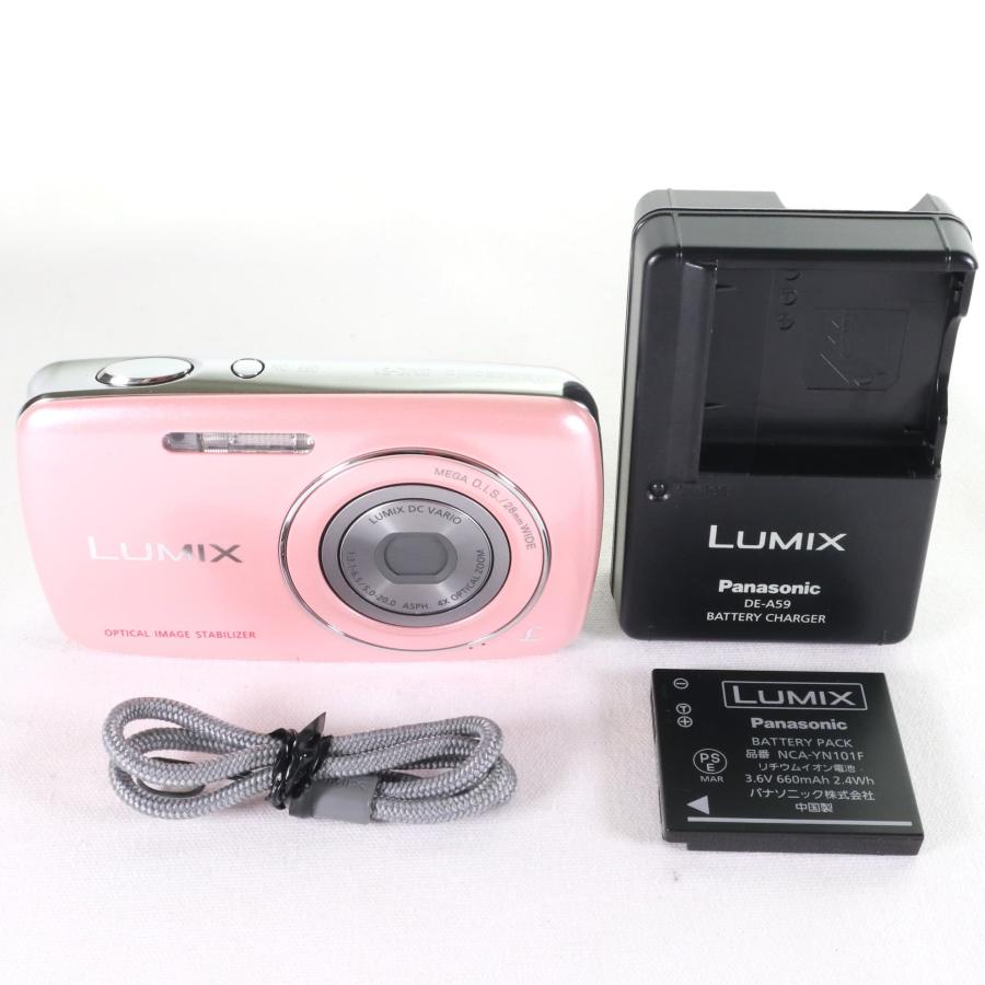 中古】 美品 Panasonic LUMIX DMC-S1 ピンク デジカメ パナソニック