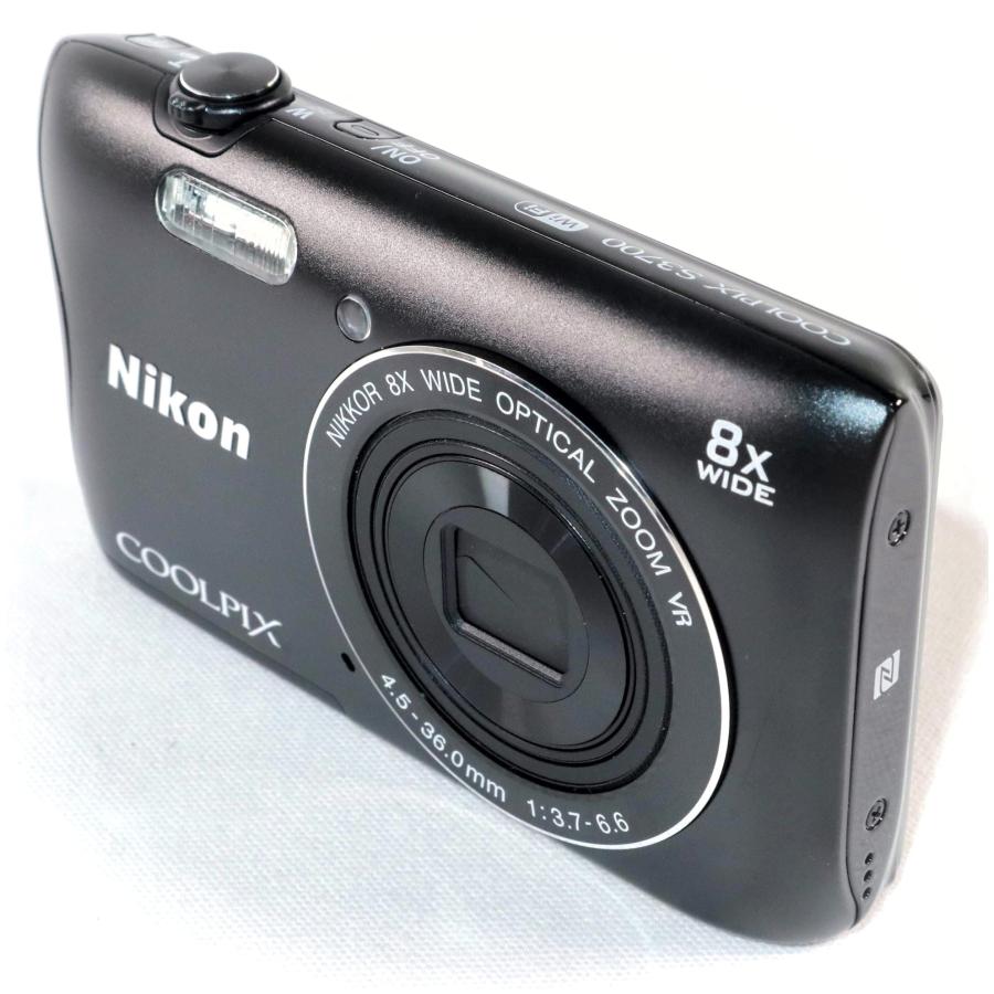 極上美品》 NIKON COOLPIX S3700 ブラック 中古カメラ コンパクト