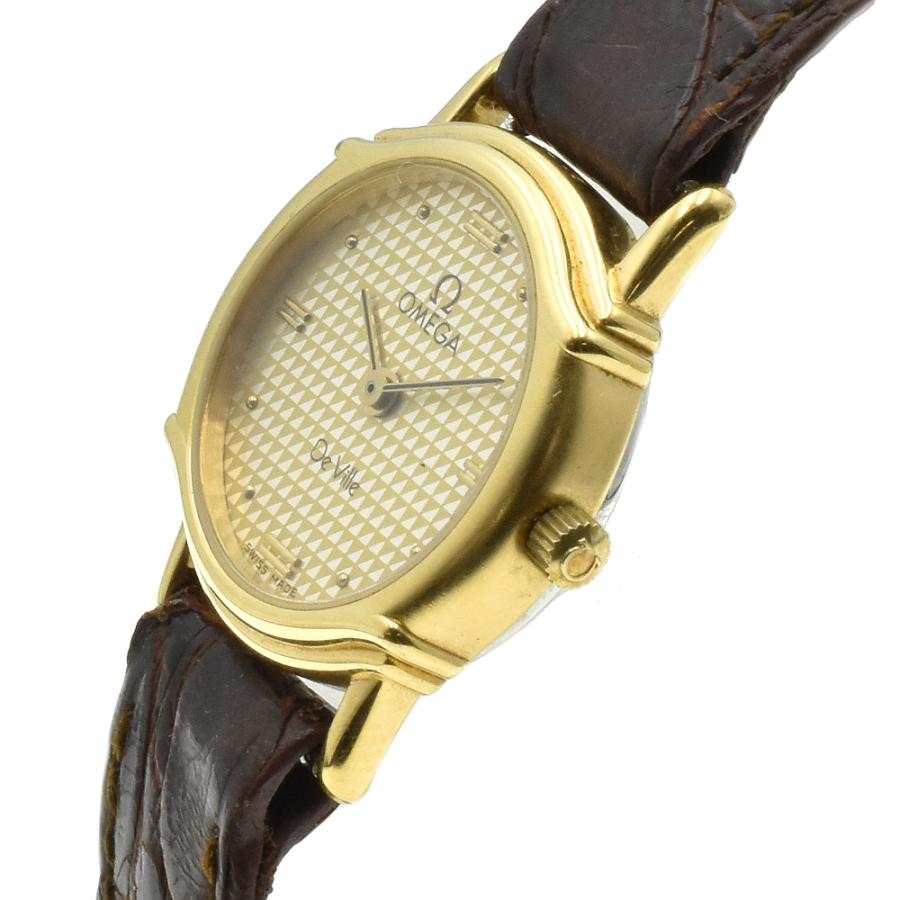 A01932】OMEGA オメガ デビル 1450 ラウンド QZ クォーツ レディース