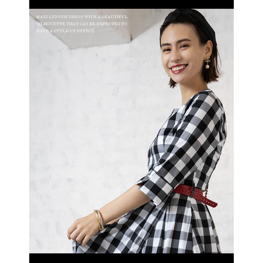 SALE／大幅値下げ！ワンピース レディース ロング チェック ギンガム