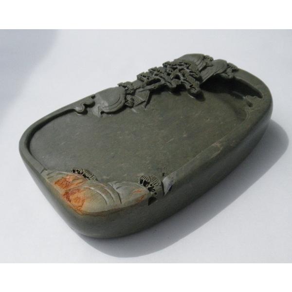 緑端渓硯 山水硯 6.5吋一点物 すずり : 書道用品 緑風店 - 通販