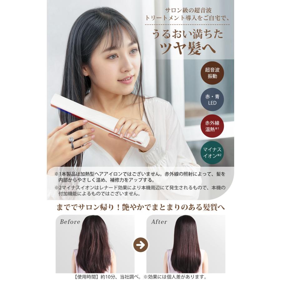 Ryanboo 【サロン級】超音波トリートメントアイロン ツヤ髪 赤色x青色