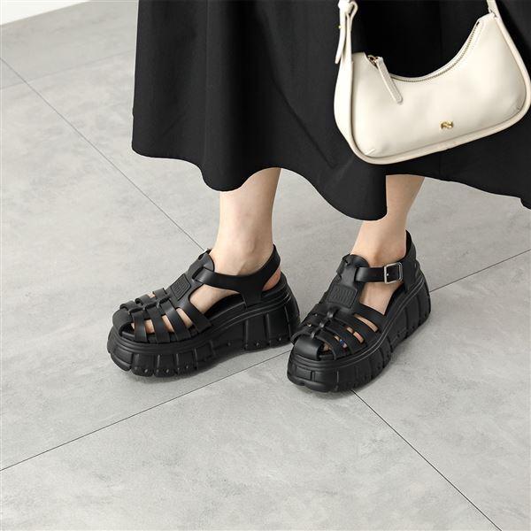 miu miu（ミュウミュウ） プラットフォームサンダル 5X709D 3LKK