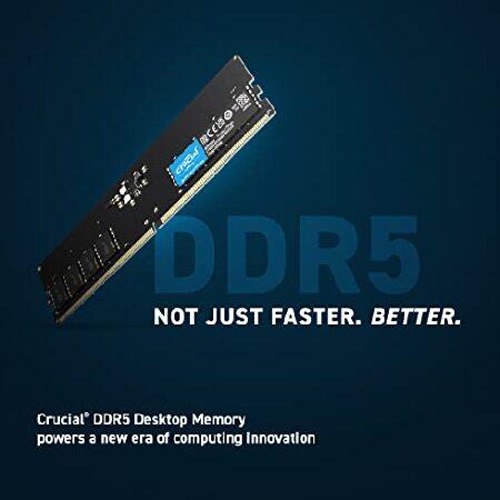 Crucial RAM 16GB DDR5 5600MHz (5200MHzまたは4800MHz) デスクトップ
