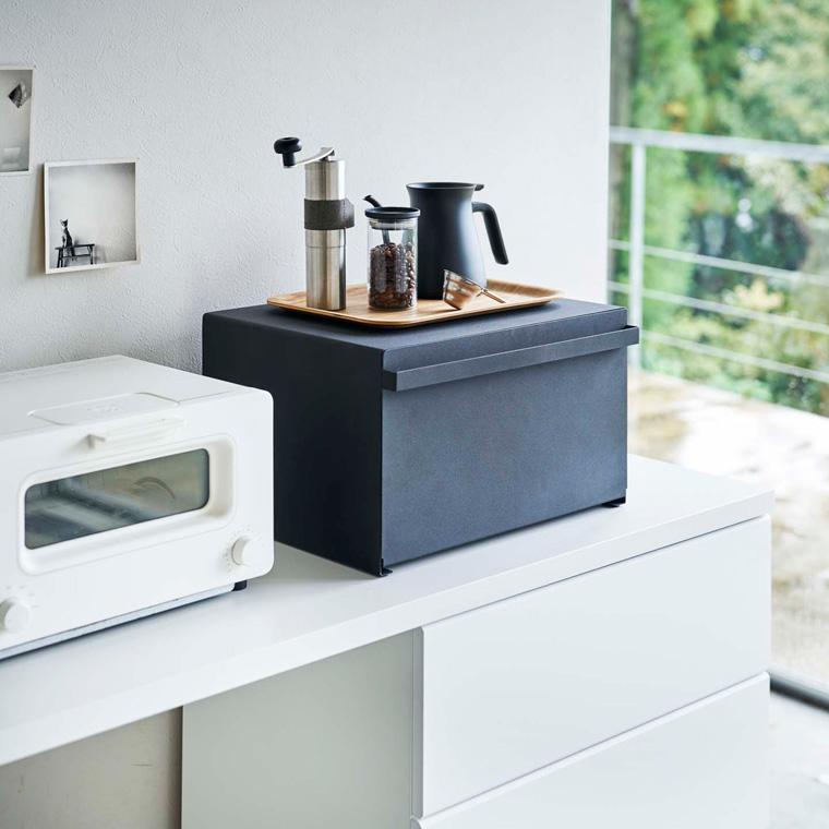 tower 山崎実業 Yamazaki ブレッドケース タワー ブラック 黒