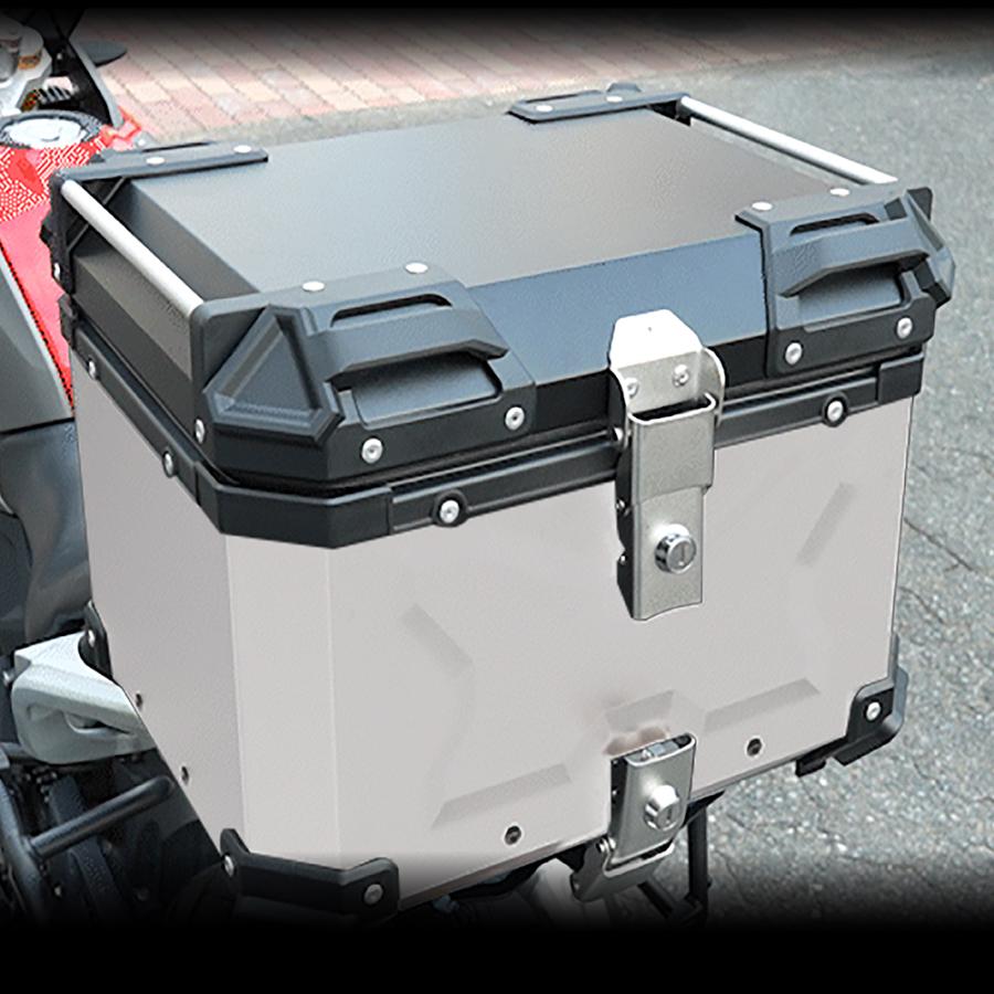 リアボックス バイク バイク用 トップケース ブラック シルバー 55L 大