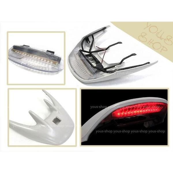 新品AF35 AF34 ライブディオZX リアスポイラー LED テールランプ