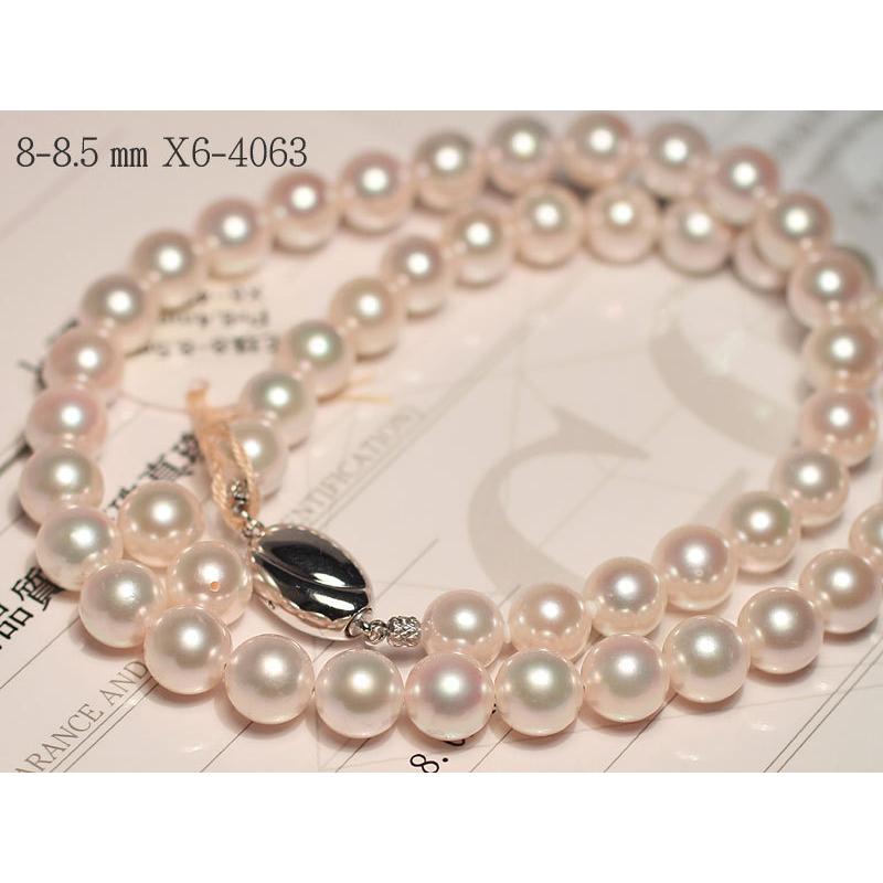 ネックレス 花珠真珠鑑別書付 8-8.5mmと8.4mmイヤピア2点セット 冠婚