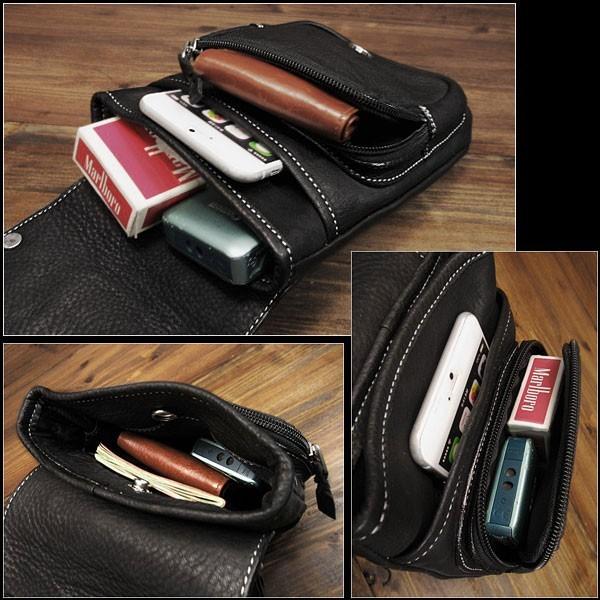 ベルトポーチ 本革 バイカー ライダーズ ウエストバッグ ウエスト