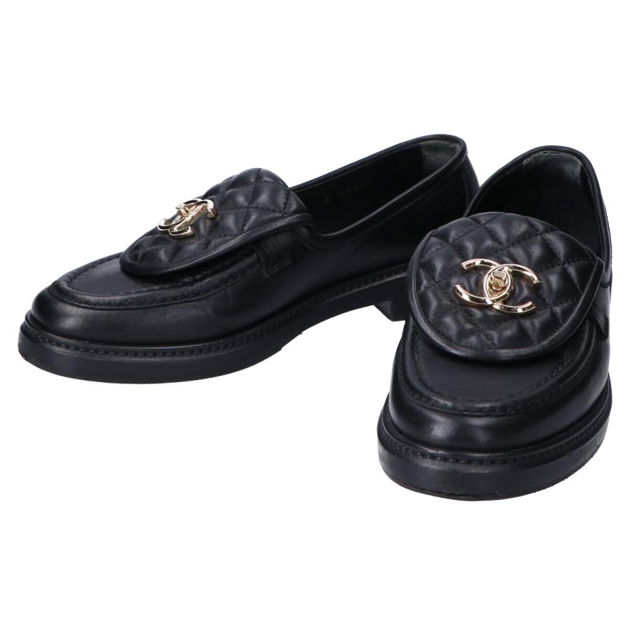 CHANEL（シャネル） G36646 ココマーク キルティング レザーローファー