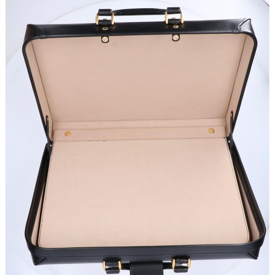 美品 おおばせいほう 大峽製鞄 オーバーナイトケース 2本手口金式