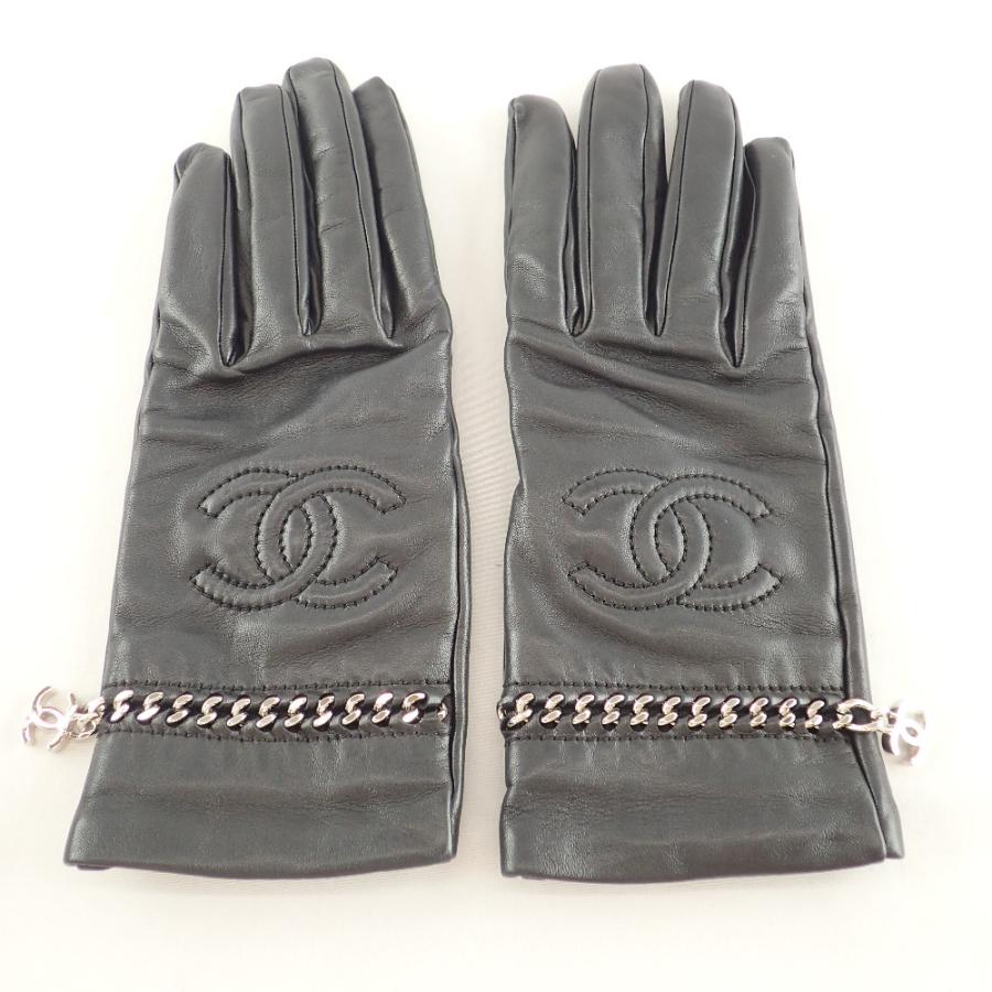 CHANEL（シャネル） CCココマークステッチ チェーン装飾 ラムスキン