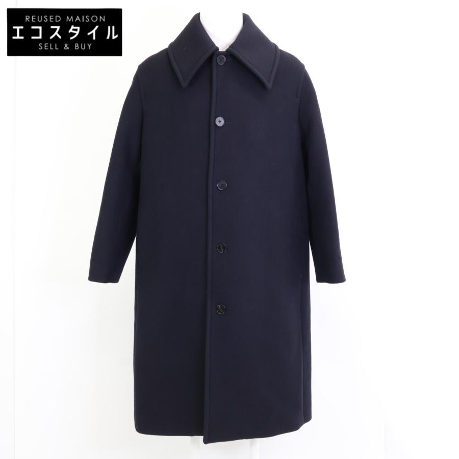 JIL SANDER ネイビー 100%カシミヤ ウールコート 38 JIL SANDER